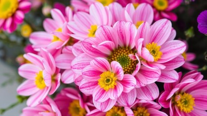 Obraz premium Pink and white ranunculus flowers in full bloom with delicate petals and vibrant colors, garden, vibrant, petals
