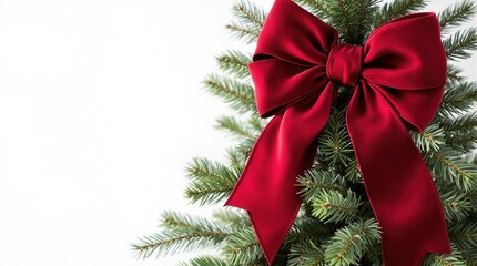 Christmas tree with red bow