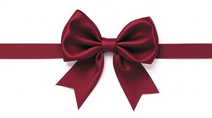 Bow in marsala color on the white background 