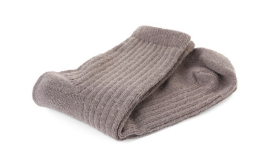 Pair of soft socks isolated on white