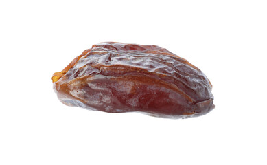 One tasty dried date isolated on white