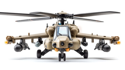 Fototapeta premium detailed toy helicopter gunship with realistic features and design