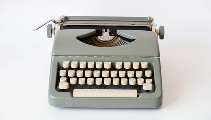 Timeless Words A Vintage Typewriter Evokes Nostalgia with Its Classic Design and Iconic Beige Keys.