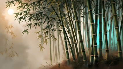 bamboo forest in the morning