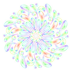 Karya Seni Tanpa Judul Abstract mandala with rainbow colour gradations