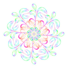 Obraz premium Karya Seni Tanpa Judul Abstract mandala with rainbow colour gradations