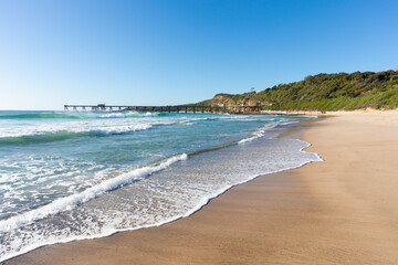 Catherin Hill Bay - Central Coast NSW Australia. Famous Pier on the NSW central coast was previously used to load coal onto ships
