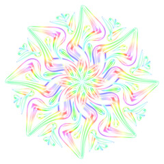 Karya Seni Tanpa Judul Abstract mandala with rainbow colour gradations