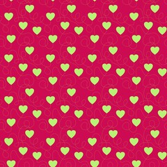 Valentine hearts seamless 14 February love pattern for wrapping paper