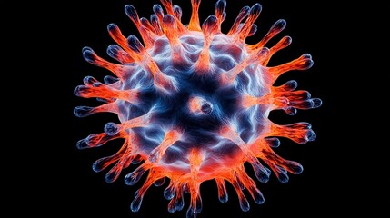 Virus spread and infection dynamics laboratory research scientific study dark background close-up view health awareness