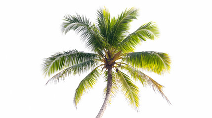 An isolated coconut tree.