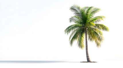 Obraz premium An isolated coconut tree.