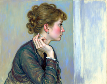 Portrait of a Woman in Profile