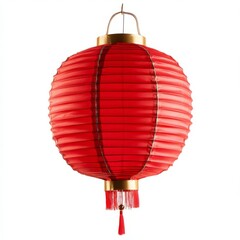 Obraz premium Red lantern isolated on white background