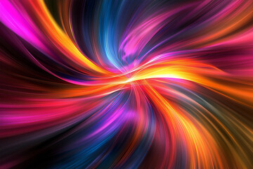 Fototapeta premium Abstract swirling colorful light streaks. Energy, motion, and vibrant colors concept.
