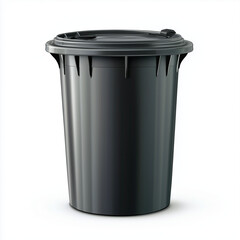 Garbage can isolated on a white background