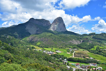 Pedra Azul State Park with mountain views and coffee villages in Brazil in the state of Espirito Santo