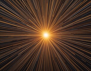Obraz premium Thin lines radiating outward from a central glowing dot