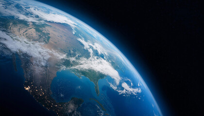 Close-Up of Earth from Space