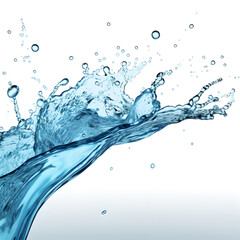 Obraz premium Water Splash - Energy and Refreshment: A mesmerizing water splash, frozen in time, captures the essence of energy, purity, and refreshment. The crystal-clear water droplets, suspended in mid-air.