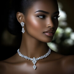 Elegant woman with beautiful jewelry