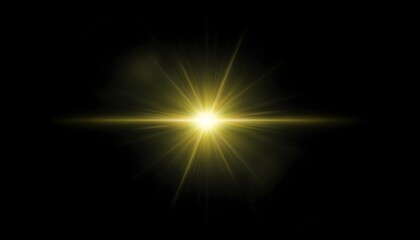 Lens Flare light over Black Background. Easy to add overlay or screen filter over Photos texture 