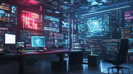 Cybersecurity Command Center: Global Network Monitoring