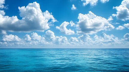 Obraz premium Vast Ocean and Cloudscape. Concept of Serenity, Freedom, and Nature.