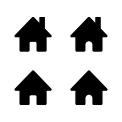 Web home icon set in generic style. Homepage sign symbol. House concept