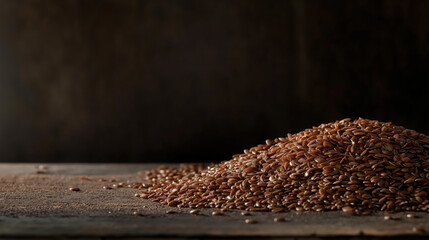 Studio Shot of Flax Seeds - Nutrient-Rich Superfood in Focus
