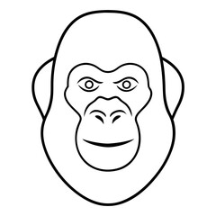 Gorilla Head Powerful and Detailed Wildlife Illustrations for Creative Projects