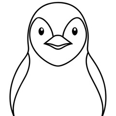 penguin Head Stylish Vector Illustrations for Creative and Wildlife Designs