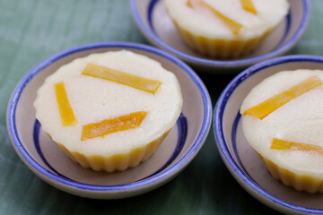 Egg custard with pumpkin dessert