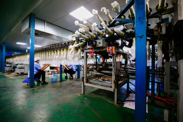 Gloves factory production workshop and mechanical equipment