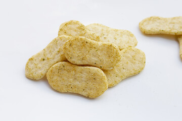 Japanese rice crackers with nori seaweed