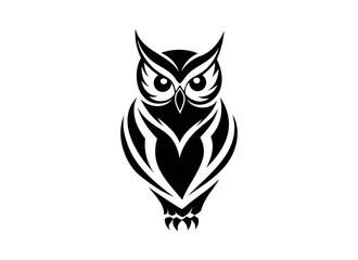 Stylish Owl Silhouette Design - Vector Graphic Illustration