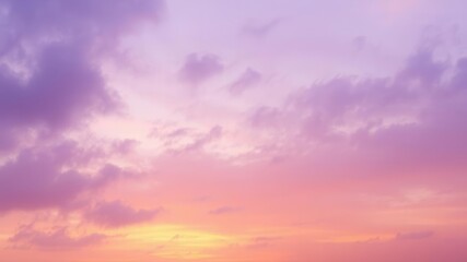 Obraz premium Abstract watercolor painting of a vibrant sunset sky in shades of orange and purple, with a soft and ethereal feel, soft, sky, background