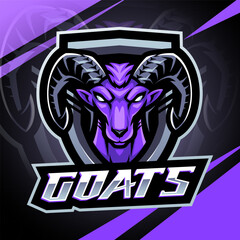 Goats head esport mascot logo design