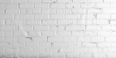 Distressed white brick wall background with rough texture and grunge aesthetics, worn, surface