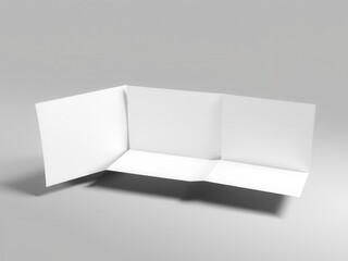 Folder die cut mock up template with realistic shadow and highlights, perfect for showcasing your designs and artwork on a professional level, artwork, template