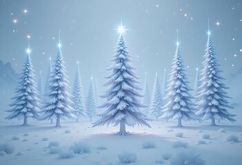 Obraz premium winter landscape with trees