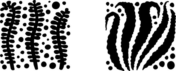 Beautiful Coral Silhouette for Ocean-Themed Designs