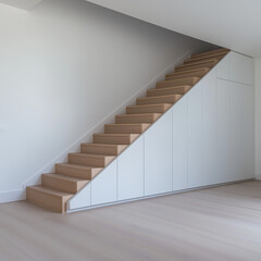 Under-Stairway Modular Organizer in a Contemporary Setting