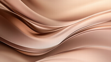 Fototapeta premium Smooth, flowing waves in mocha tones create serene and elegant backdrop. gentle curves evoke sense of calm and sophistication