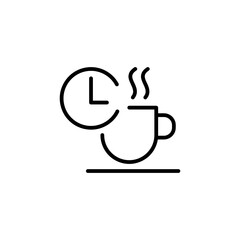 Break icon. vector flat black linear illustration for web and app..eps