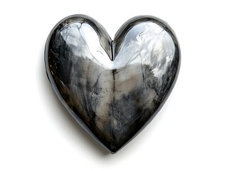 Metallic Heart Sculpture