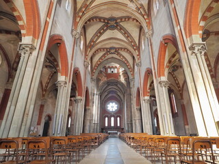 Interior of Sant'Andrea church, in gothic architecture built beetween 1219-1227.