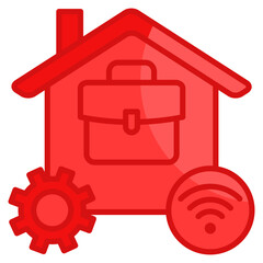 Remote Work Productivity  Icon Element For Design