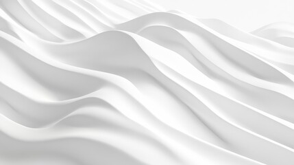 Smooth White Waves Create a Serene Abstract Background Design