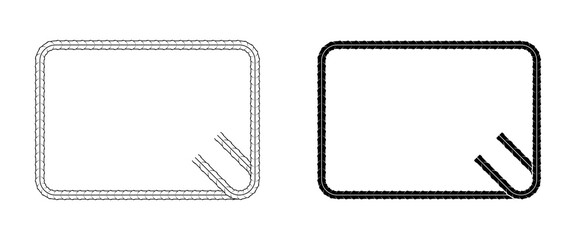 stirrup reinforcing steel links icon set